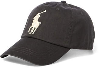 Polo Ralph Lauren Embroidered Leather-Trim Baseball Cap