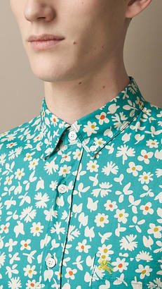 Burberry Floral Print Cotton Shirt