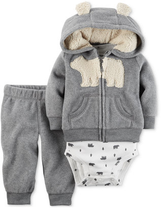 Carter's 2-Pc. Bear Hoodie, Bodysuit & Pants Set, Baby Boys (0-24 months)