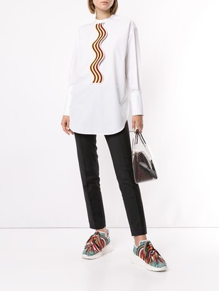 Ports 1961 Wave Patch Collarless Shirt