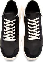 Thumbnail for your product : Rick Owens Black & White Sculpted Sole adidas Edition Sneakers