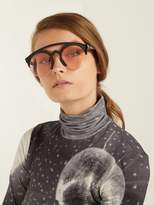 Thumbnail for your product : Marques Almeida Half Frame Acetate Aviator Sunglasses - Womens - Pink Multi