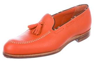 Barker Black Leather Tassel Dress Loafers orange Leather Tassel Dress Loafers