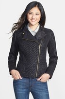 Thumbnail for your product : Laundry by Shelli Segal Mixed Quilt Detail Moto Jacket