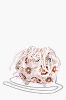 Thumbnail for your product : boohoo Lucie Bridal Floral Pouch Cross Body Bag