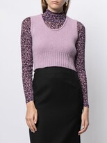 Thumbnail for your product : Raf Simons Sleeveless Cropped Knitted Top