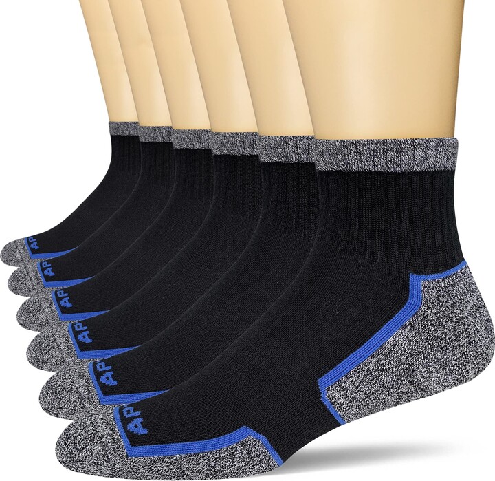APTYID Men's Athletic Cushioned Quarter Socks (6 Pairs) ShopStyle