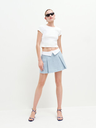 Reformation Hailey Linen Low Rise Skirt
