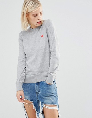 Love Moschino Heart Clip Cotton Sweater