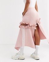 Thumbnail for your product : adidas x J KOO trefoil ruffle skirt in pink