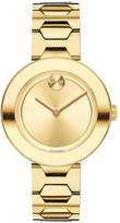 Thumbnail for your product : Movado Bold 32mm Case Polished Bezel Yellow Gold Plated Stainless Steel Bracelet Ladies Watch