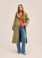 Thumbnail for your product : MANGO Padded cotton trench khaki - Woman - L