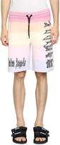 Thumbnail for your product : Palm Angels Gothic Rainbow Cotton Shorts