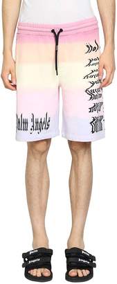 Palm Angels Gothic Rainbow Cotton Shorts