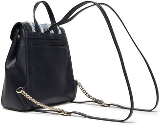 MICHAEL Michael Kors Whitney Leather And Frayed Denim Backpack