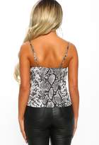 Thumbnail for your product : Pink Boutique Always Kind Grey Snake Print Cami Top
