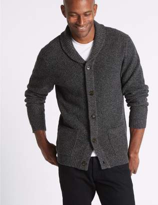 Marks and Spencer Lambswool Rich Textured Cardigan