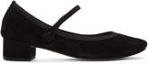 Repetto Black Suede Rose Mary Jane He 