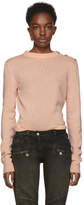 Balmain Pink Three-Button Shoulder Sweater