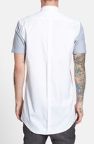 Thumbnail for your product : Zanerobe 'Eight Foot' Elongated Short Sleeve Longline Woven Shirt