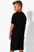 Thumbnail for your product : boohoo Boys Skate Tee & Jersey Short Set