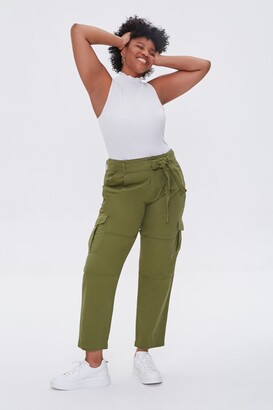 Forever 21 Women's Ankle Cargo Pants in Olive, 2X - ShopStyle