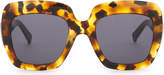 Max Mara Ladies Black Embossed Luxurious Prism V1 Boa70 Sunglasses
