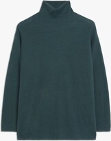 Thumbnail for your product : Eileen Fisher Plain Merino Wool Turtle Neck Jumper, Deep Aegean