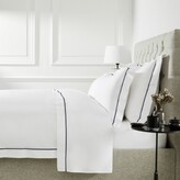 Thumbnail for your product : The White Company Savoy Flat Sheet, White/Navy, Single