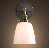 Thumbnail for your product : Restoration Hardware 20th C. Factory Filament Milk Glass Cloche Sconce