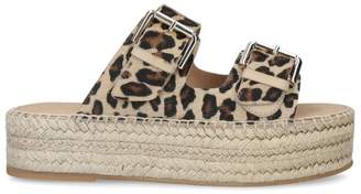 Carvela Kleverer Leopard Flatform Sandals