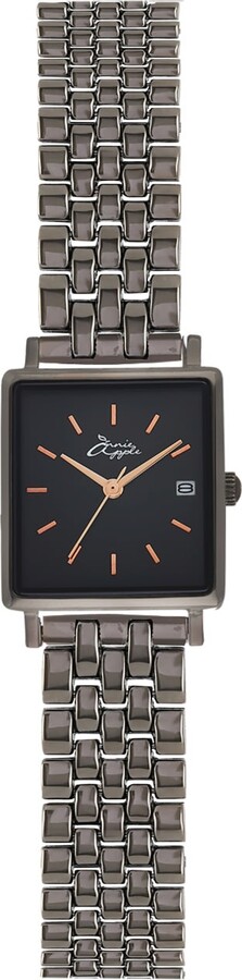 Bermuda Watch Company Quaintrelle Square Rose Gold Gunmetal Link 22 24Mm