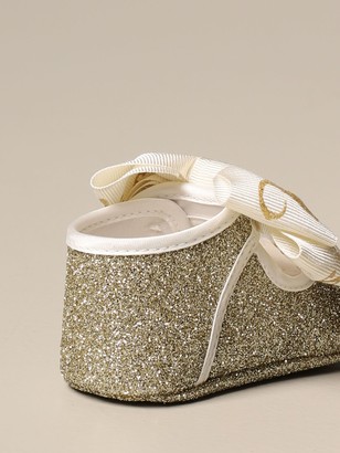 MonnaLisa Glitter Ballet Flat With Maxi Bow