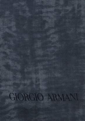 Giorgio Armani Square Scarf In Shiny Viscose