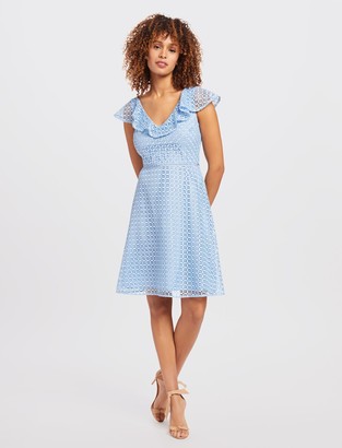 light blue short flowy dress