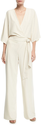 halston heritage white jumpsuit