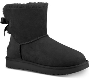 black uggs with bows in the back