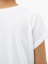 Thumbnail for your product : Balmain Flocked Logo Cotton T-shirt - White Black