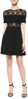 Thumbnail for your product : French Connection Short-Sleeve Knit & Lace Dress