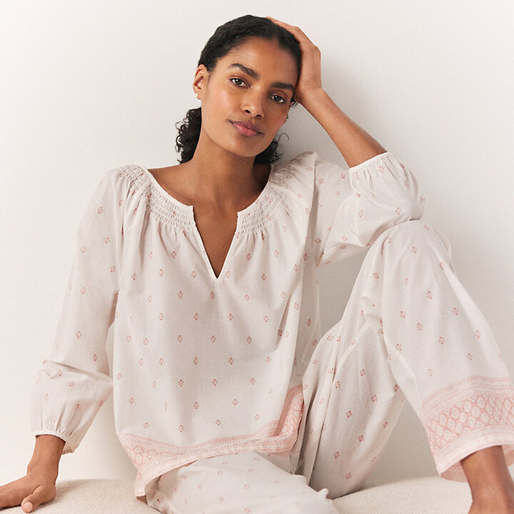 The White Company Cotton Border Print Boho Pyjama Set ShopStyle