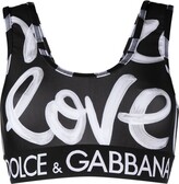 Thumbnail for your product : Dolce & Gabbana Logo-Waistband Sports Bra