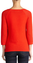 Thumbnail for your product : Jones New York Textured Sweater with 3/4 Raglan Sleeves (Petite)