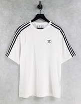 Thumbnail for your product : adidas adicolor three stripe oversized t-shirt in white