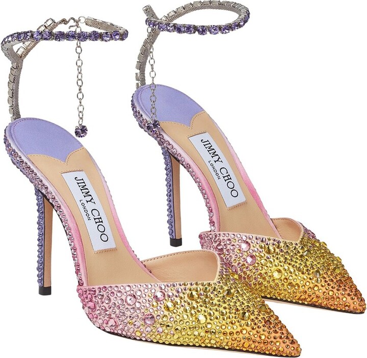 Jimmy Choo Saeda 100 Suede Slingback Pump