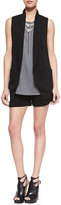 Thumbnail for your product : Haute Hippie Crepe Tuxedo Cuffed Shorts