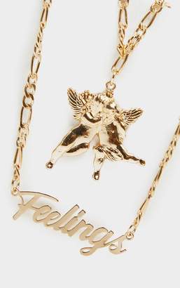 Ice Gold Feelings and Cherub Layering Necklace