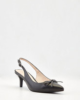 Thumbnail for your product : Le Château Leather Pointy Toe Slingback Pump