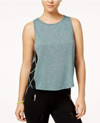 Jessica Simpson The Warm Up Mesh-Detail Tank Top