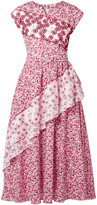 Thumbnail for your product : Gül Hürgel Belted Embellished Floral-print Cotton Dress