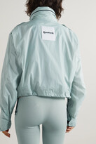 Thumbnail for your product : Reebok x Victoria Beckham Appliquéd Shell Jacket - Gray green